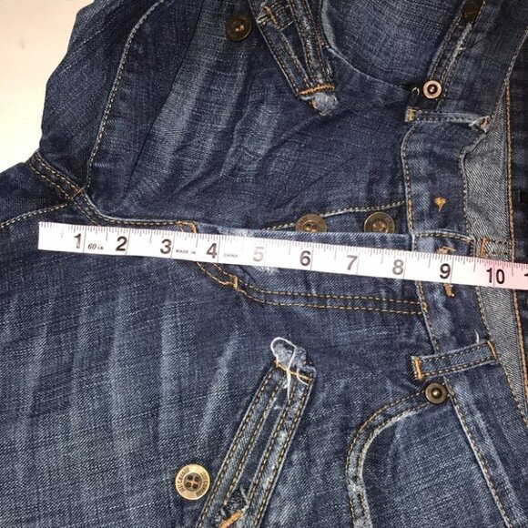 𝅺JUST Cavalli men dark blue straight leg distressed jeans size 33 47 - Picture 13 of 16